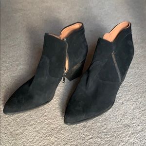 Freebird by Steven black suede ankle boots
